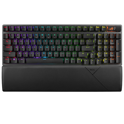 ASUS ROG Strix Scope II 96 wireless gaming keyboard, front view