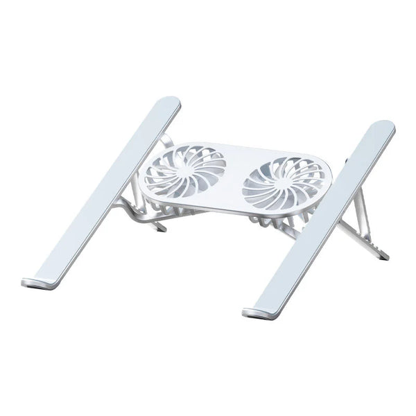 Foldable Metal Stand For Laptop, 6 angles adjustment, Portable, Double Fans
