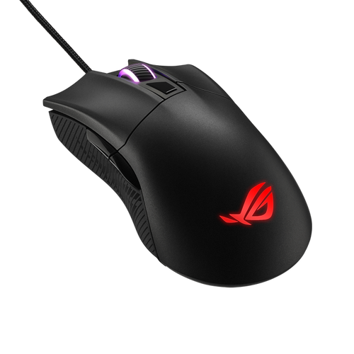ASUS ROG Gladius II wired gaming mouse with RGB logo