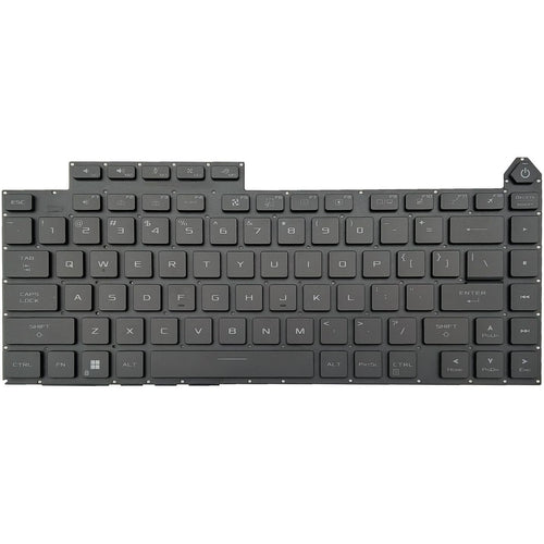 ASUS ROG Strix G16 G614 replacement keyboard front view, US layout