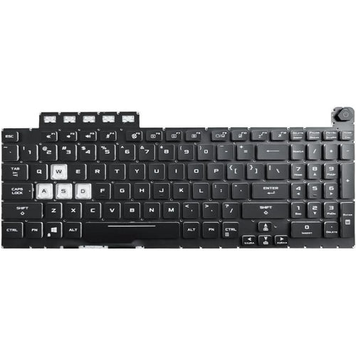 ASUS TUF Gaming FA506 replacement keyboard front view, US layout